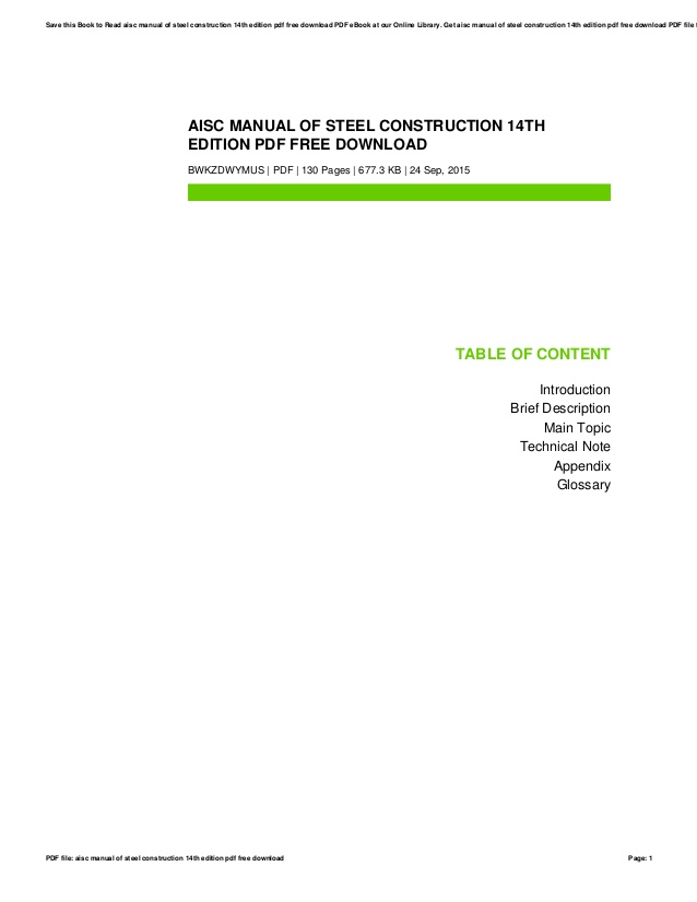 Aisc steel construction manual download